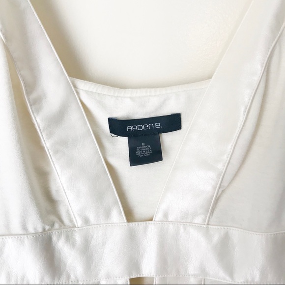 Arden B Tank with Faux Leather Detailing - Picture 2 of 4